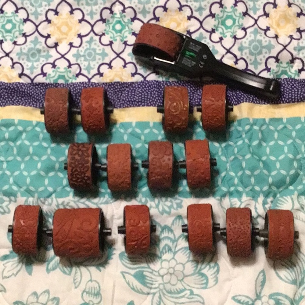 Stampin' Up! Around Roller Stamp Tool Bundle w 15 Interchangeable Stamp Wheels